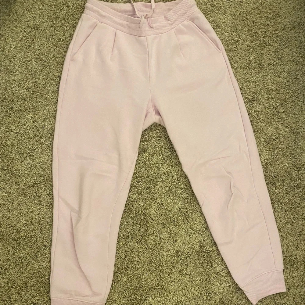 Pink cotton joggers